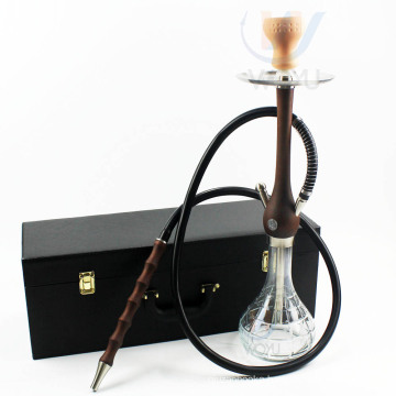 Guangzhou WOYU wholesale safe package wood hookah shisha with suitcase